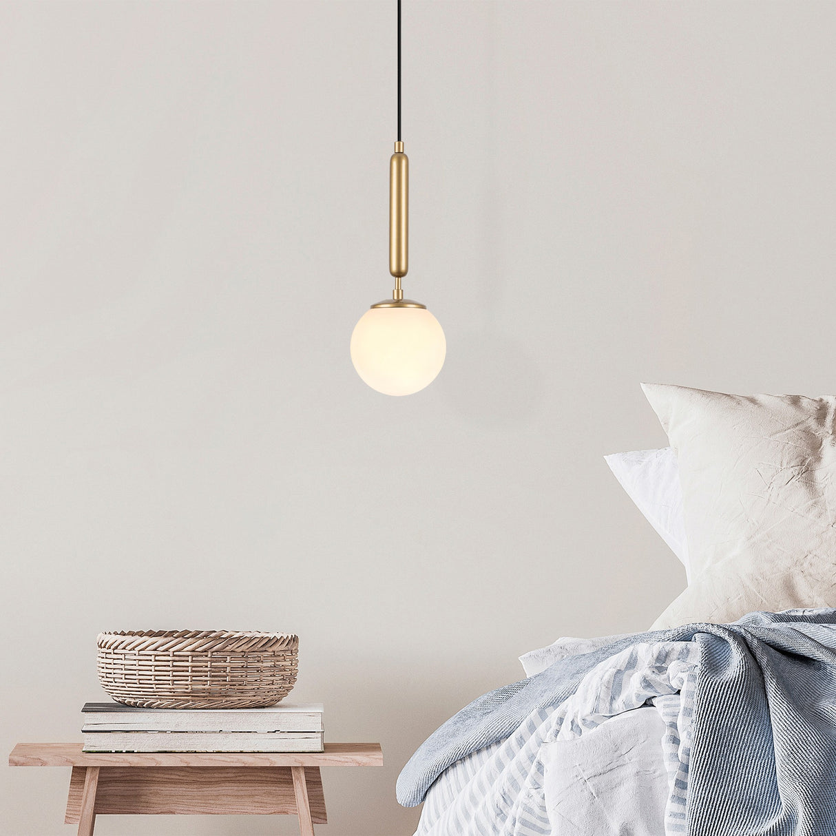 Suspension 1-lampe Or Verre Cascade