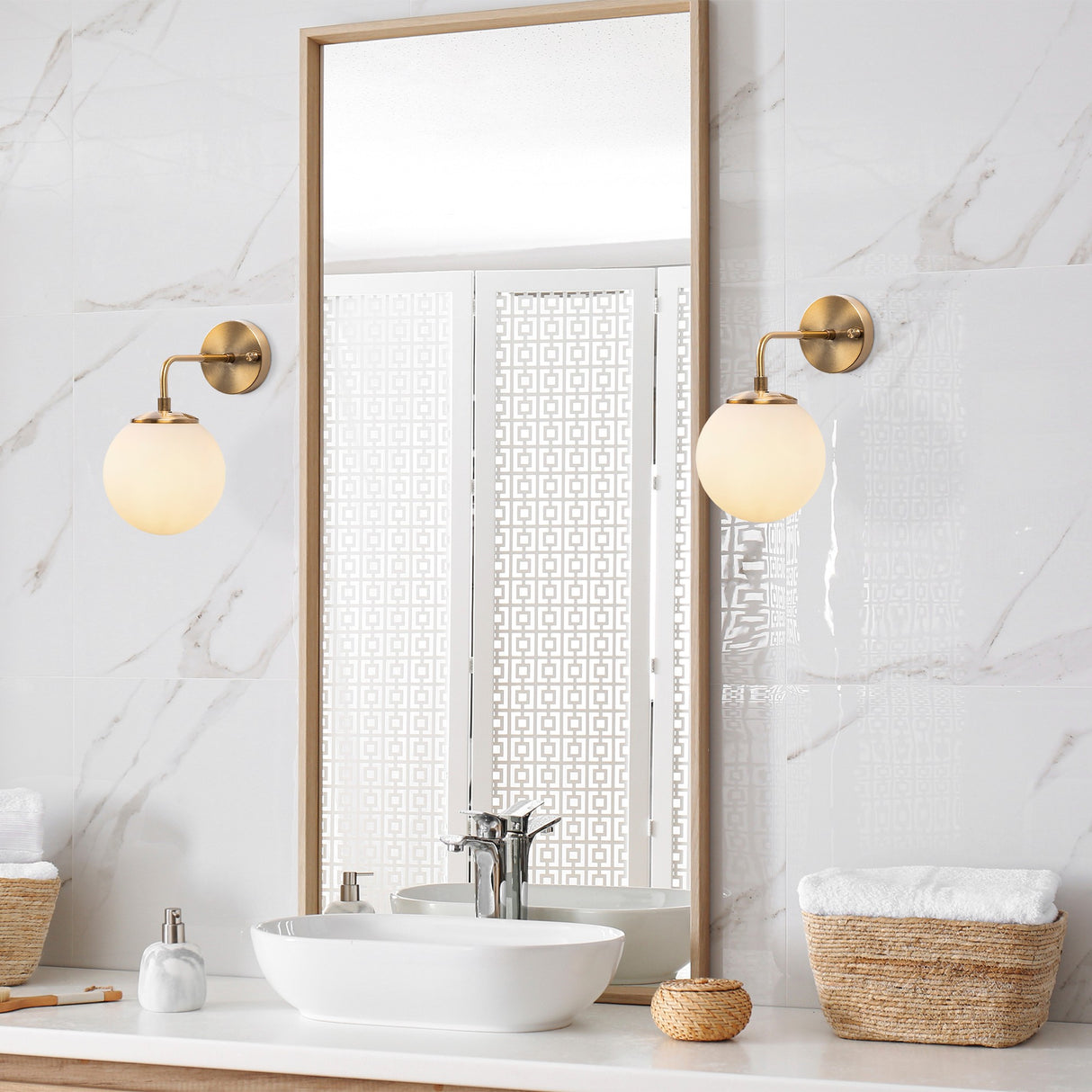 Applique en verre couleur bronze Brim