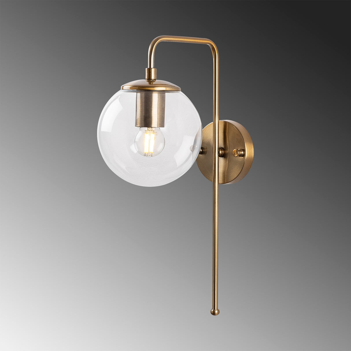 Applique 1 lumière en bronze avec verre clair Brim