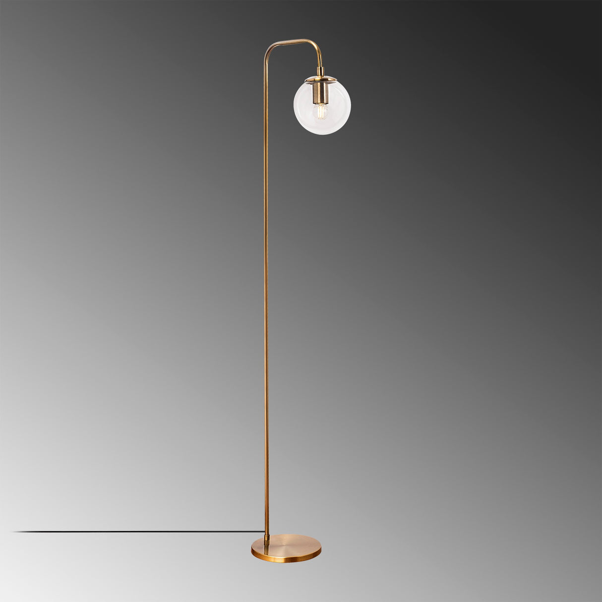 Lamp de sol en bronze avec verre clair Brim