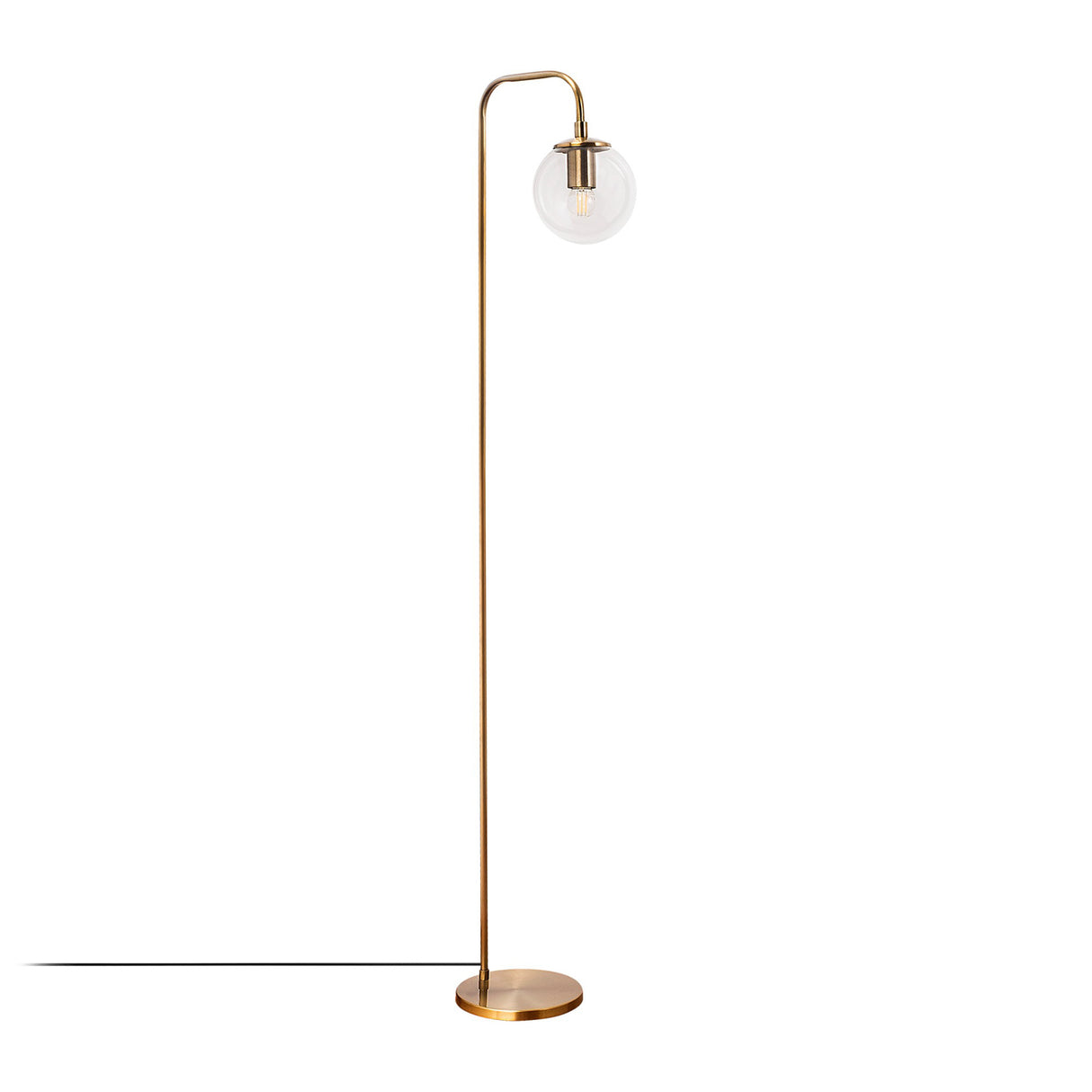 Lamp de sol en bronze avec verre clair Brim