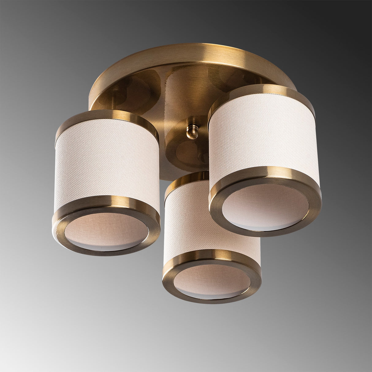 Lampe de plafond en tissu couleur bronze Frost