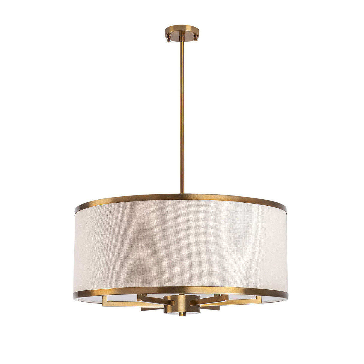 Suspension 1-lampe Couleur bronze Tissu Frost