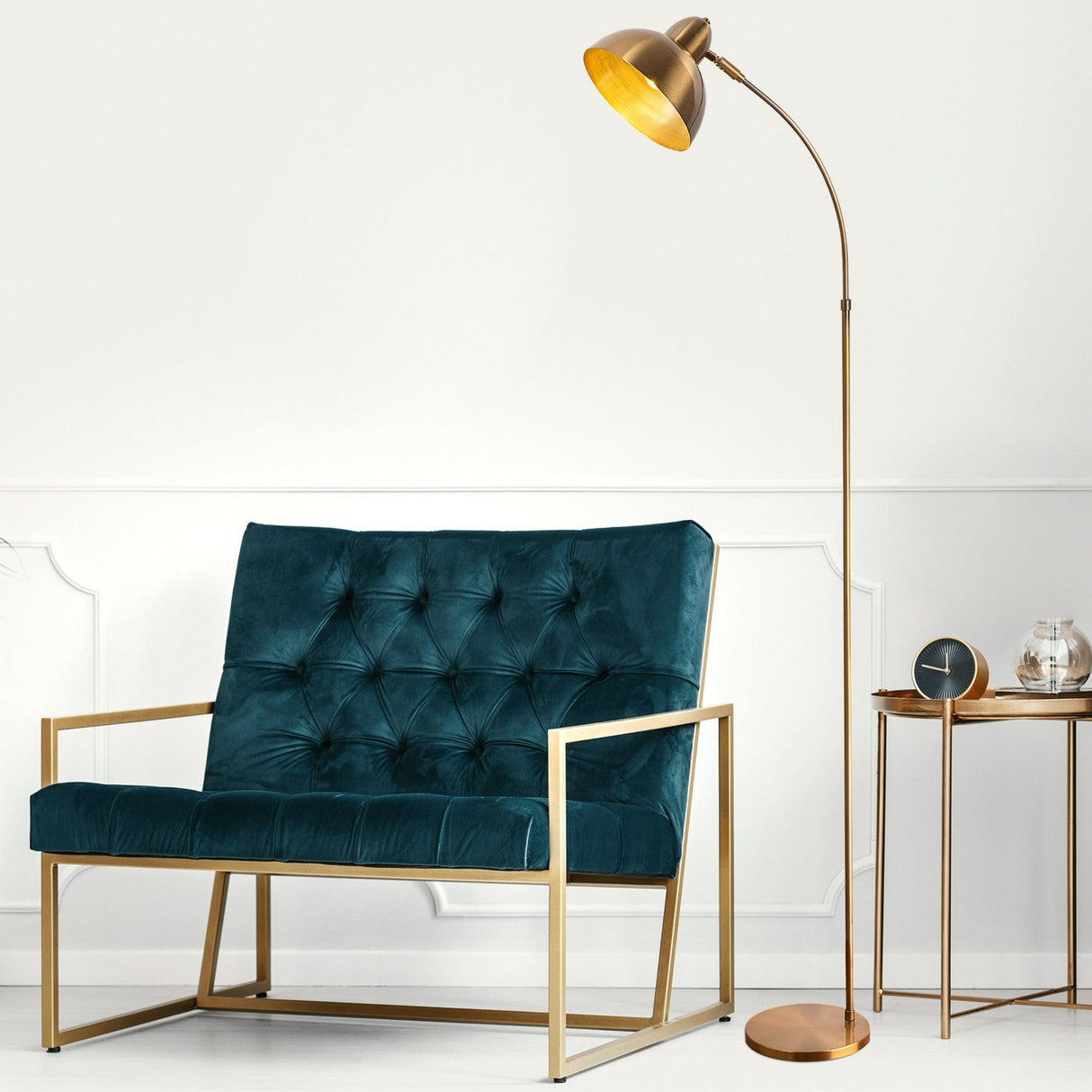 Lamp de sol en métal couleur bronze Bane