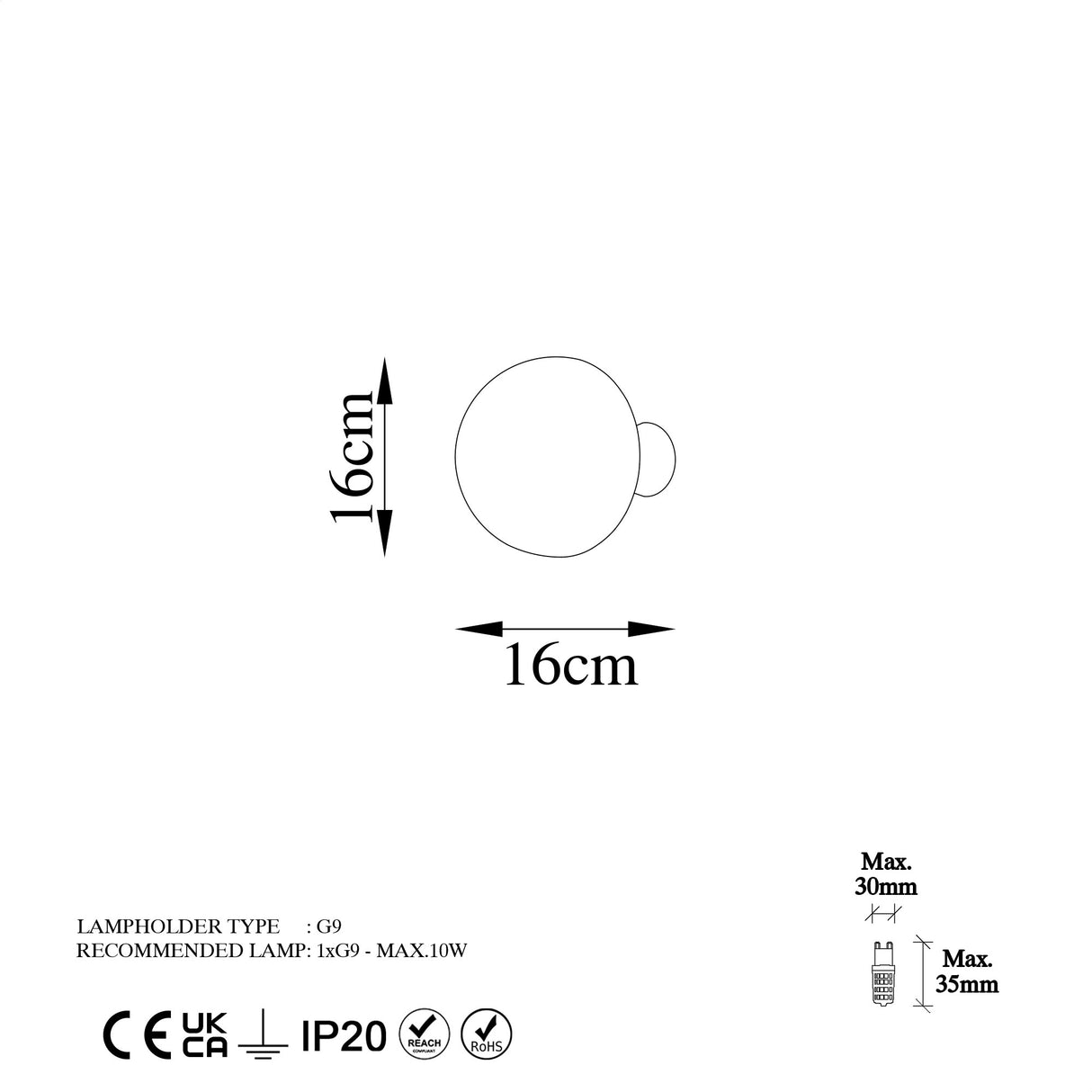 Applique Murale Or Métal Dusk