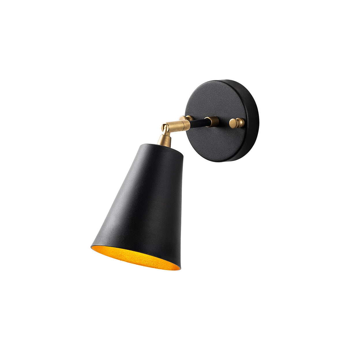 Applique Noir Or Verre Glacier