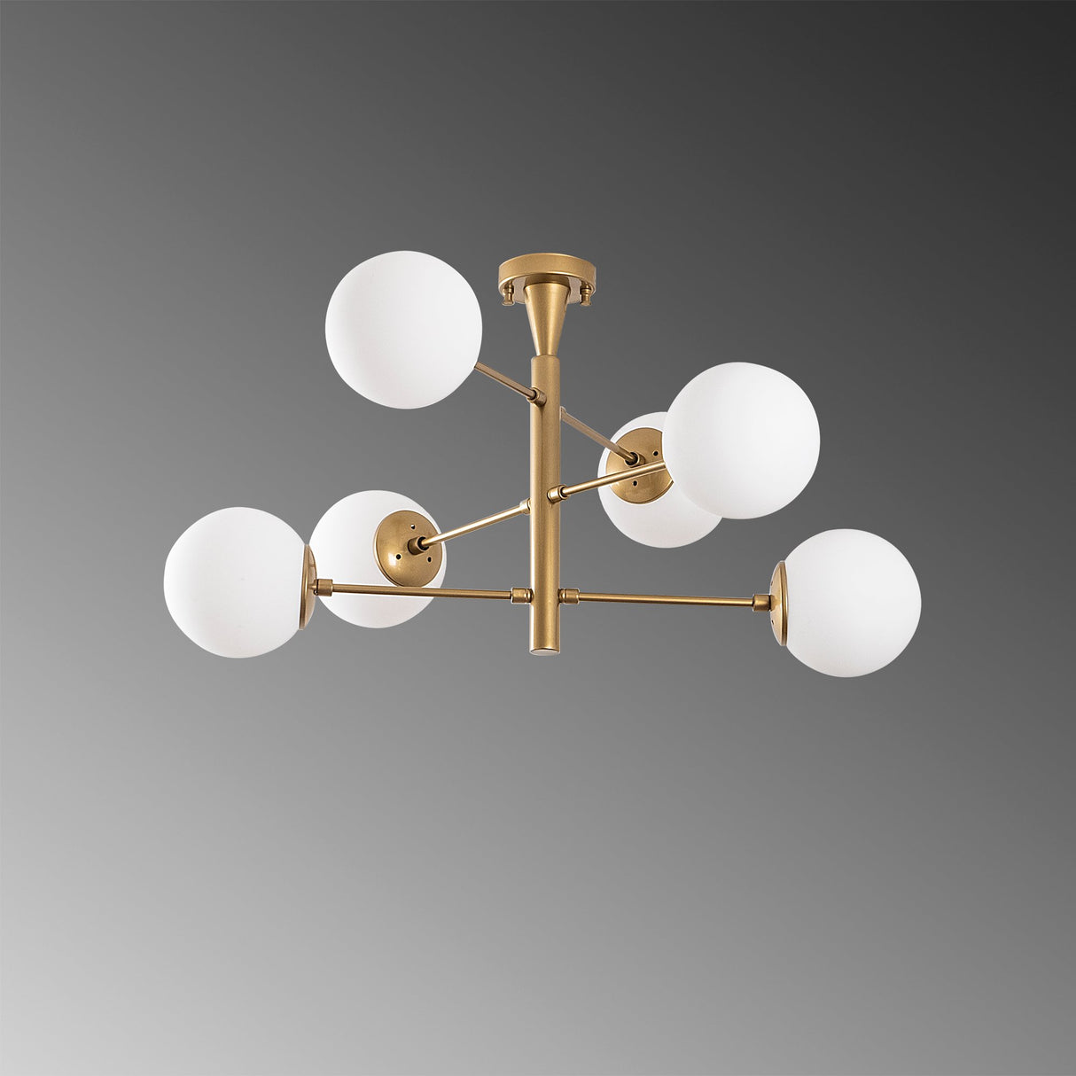 Suspension 6 lumières Or Métal Lustre