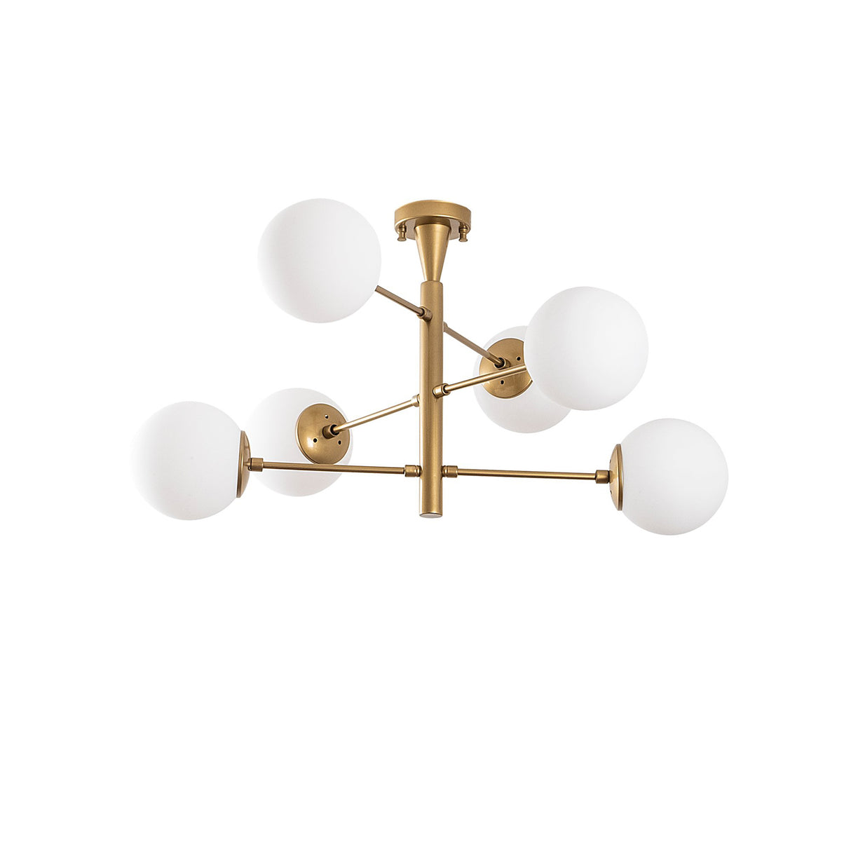 Suspension 6 lumières Or Métal Lustre