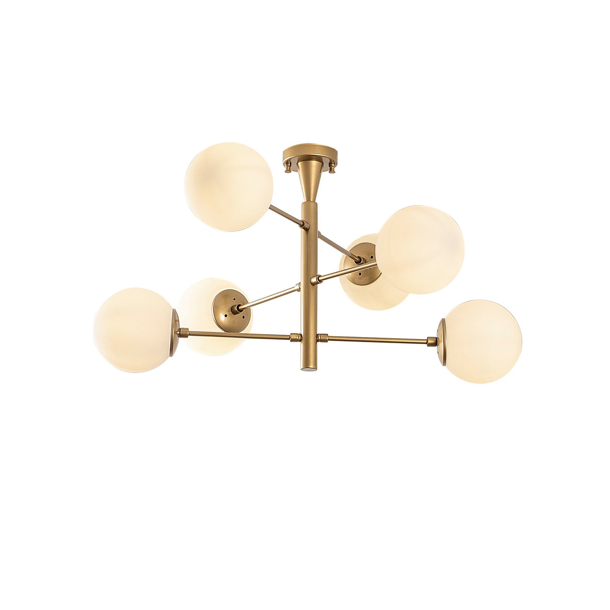 Suspension 6 lumières Or Métal Lustre