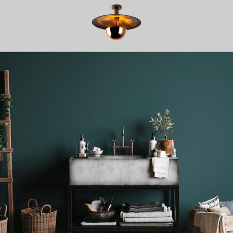 Plafonnier 48 cm en métal couleur cuivre Elevate