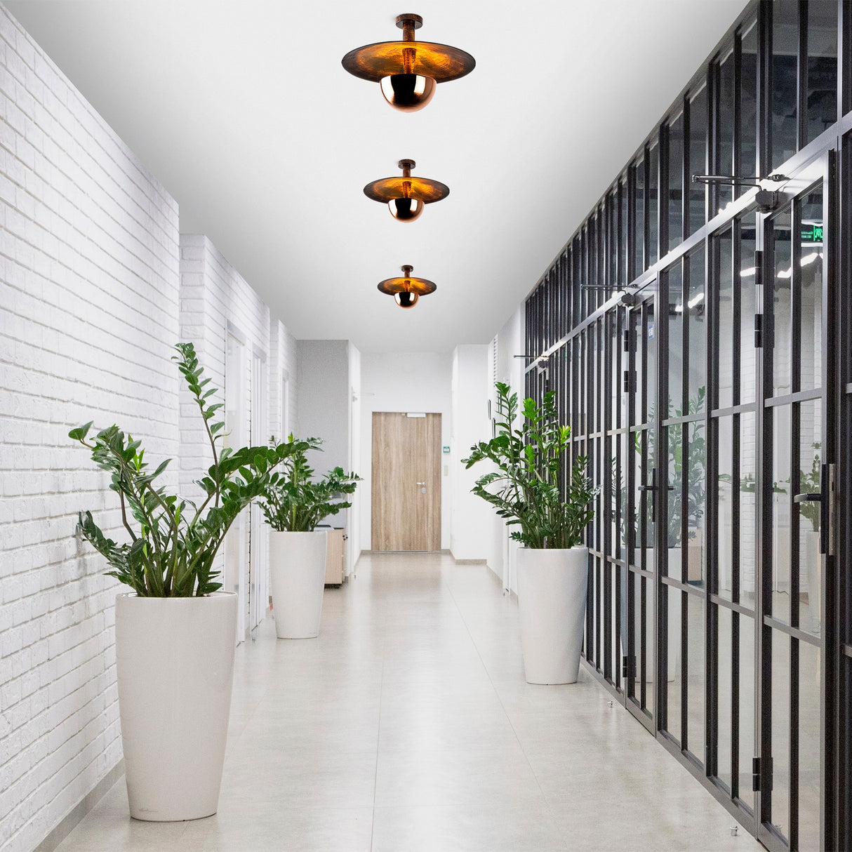 Plafonnier 48 cm en métal couleur cuivre Elevate