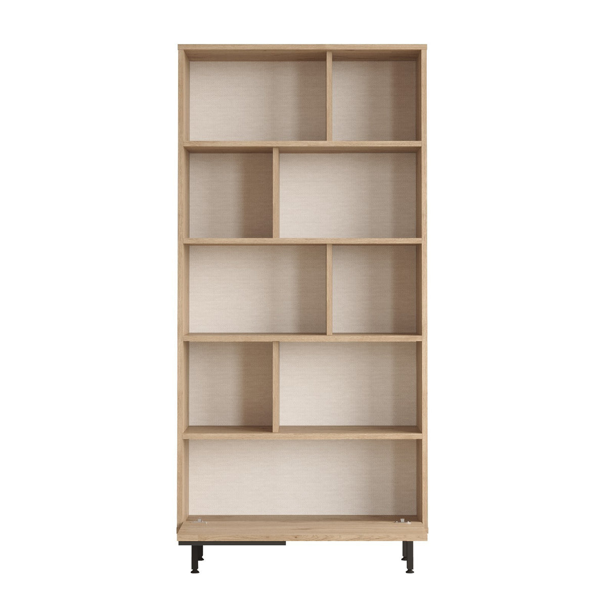 Boekenkasten - Boekenkast Kosmos Walnoot Eik Melamine 83,9x175,6x29,5 cm - Dimehouse