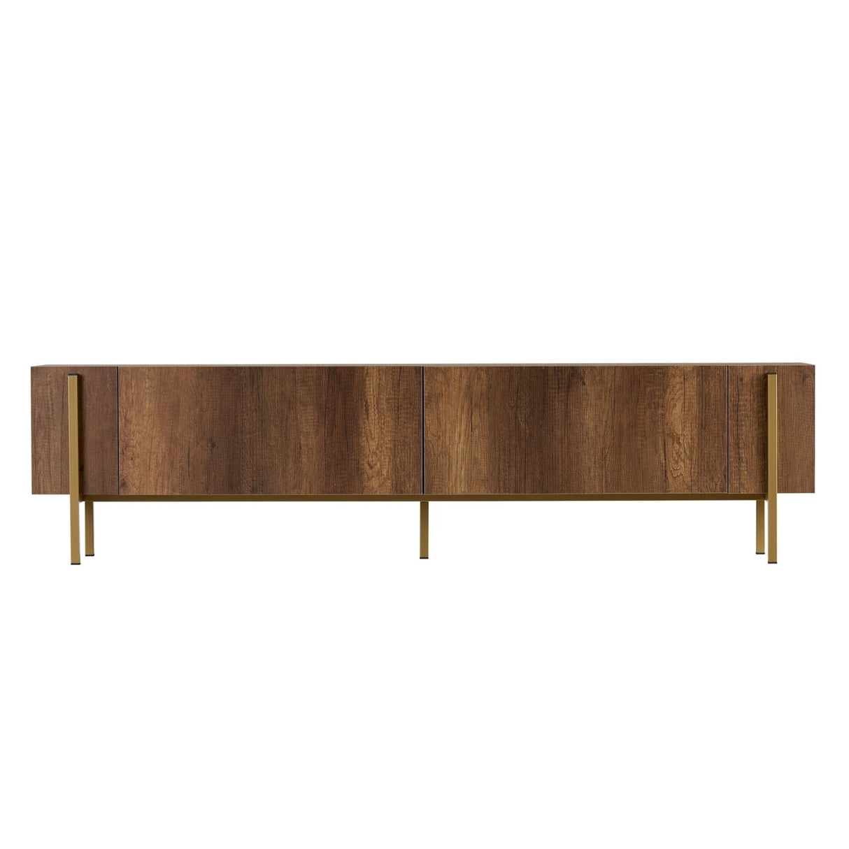 Meuble TV Nexus aspect noyer et or 180 cm Aspect baroque noyer et or Bois mélaminé