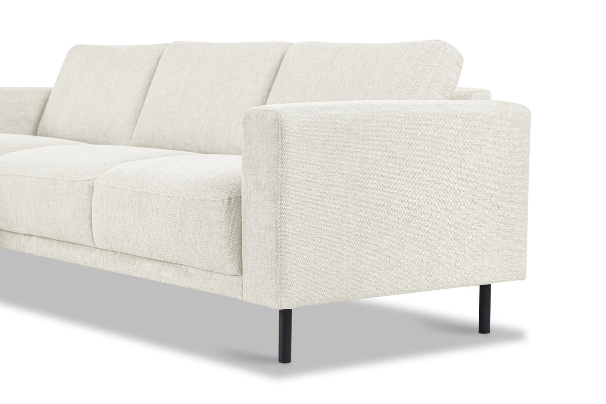 Canapé d'angle moderne à gauche en tissu beige Aniko avec chaise longue 238x142x78 cm