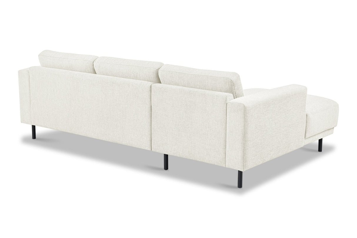 Canapé d'angle moderne à gauche en tissu beige Aniko avec chaise longue 238x142x78 cm