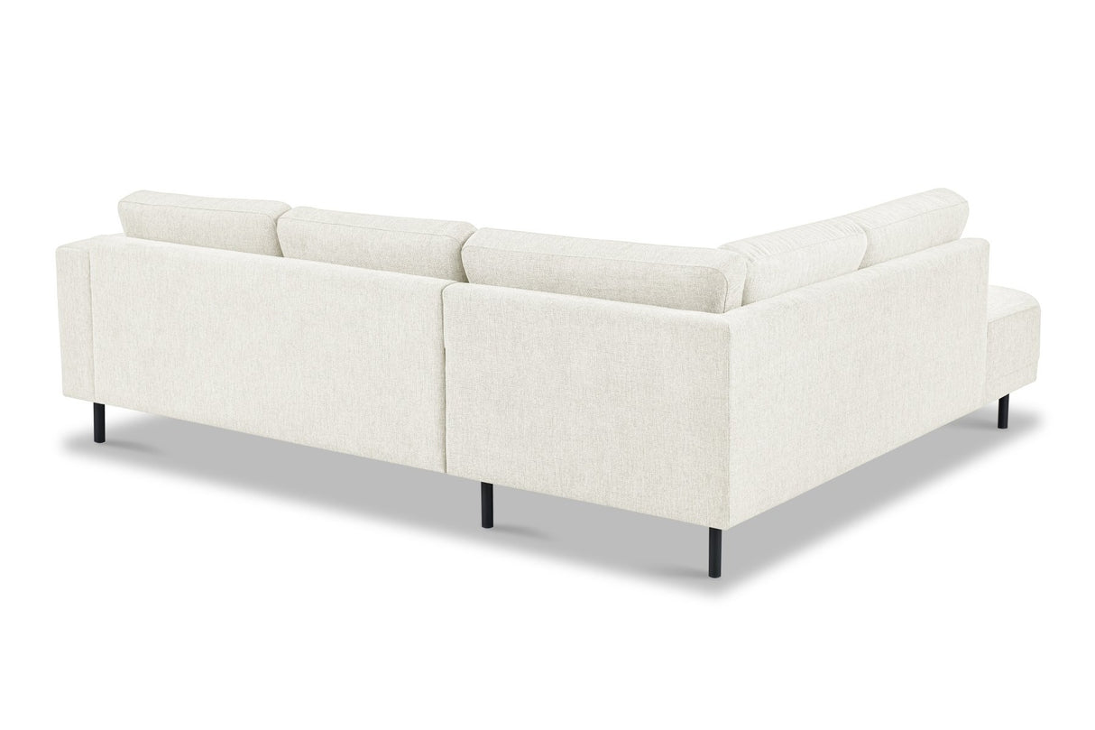 Canapé d'angle moderne 3 places à gauche en tissu beige Aniko avec chaise longue 240x197x78 cm