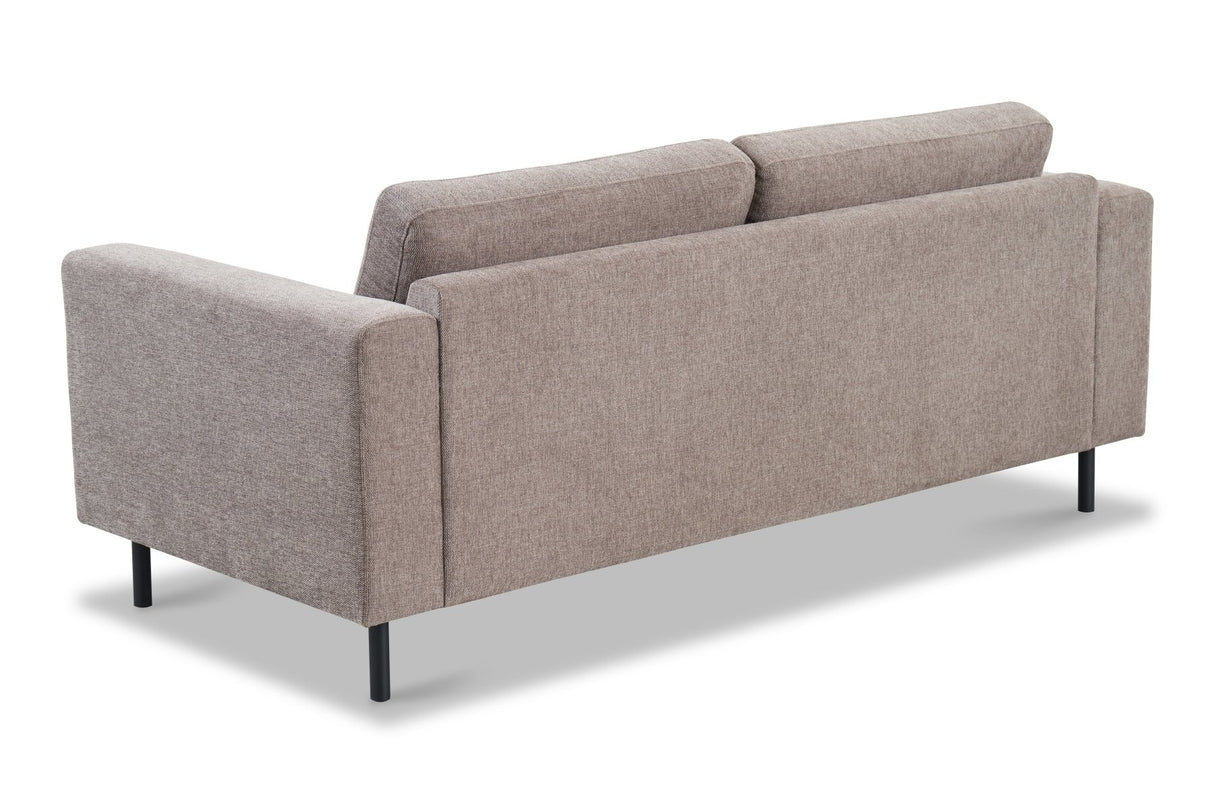 Canapé moderne 2,5 places en tissu taupe Aniko 183x90x78 cm