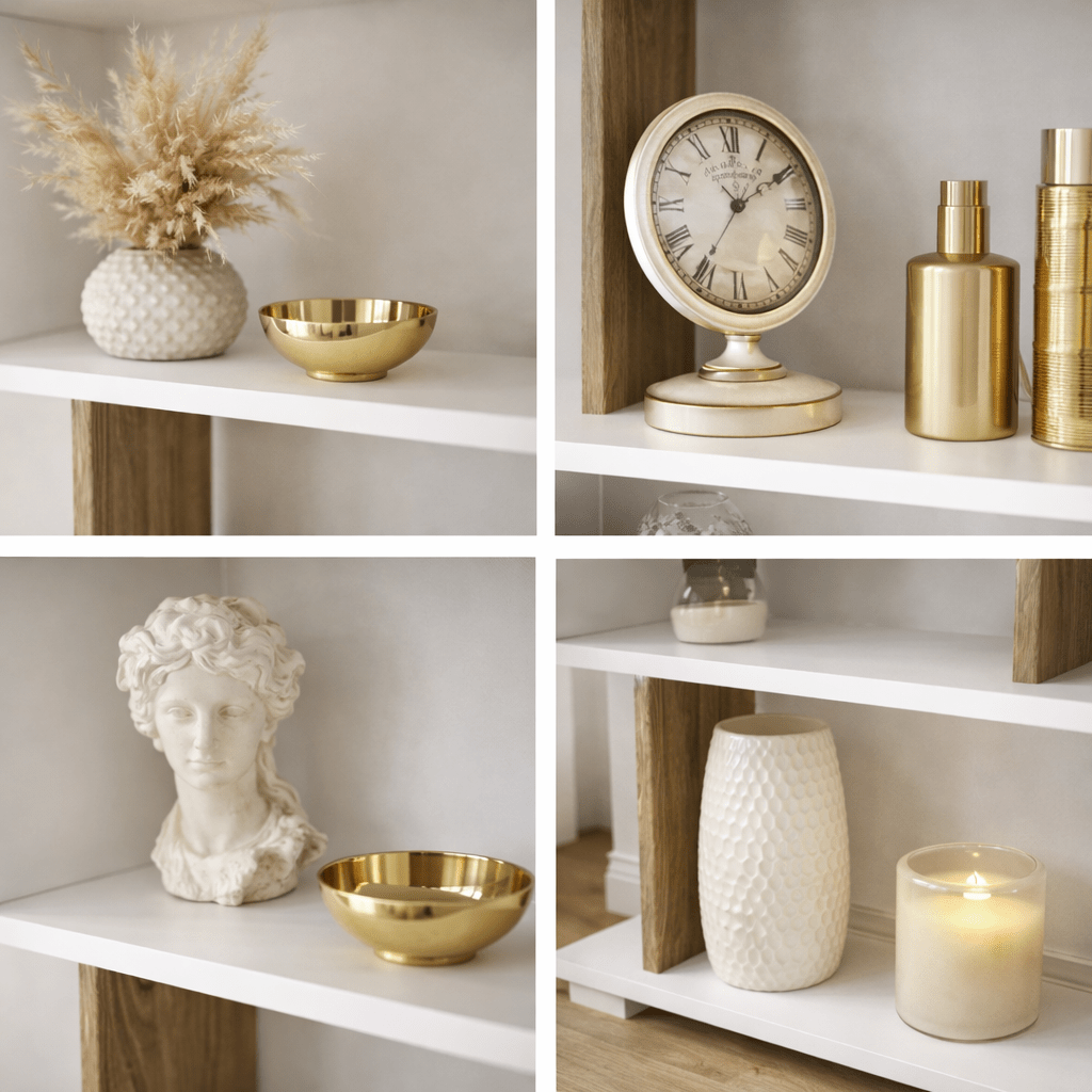 Etagère design blanche avec mélamine noyer Block 60x165x19,5 cm