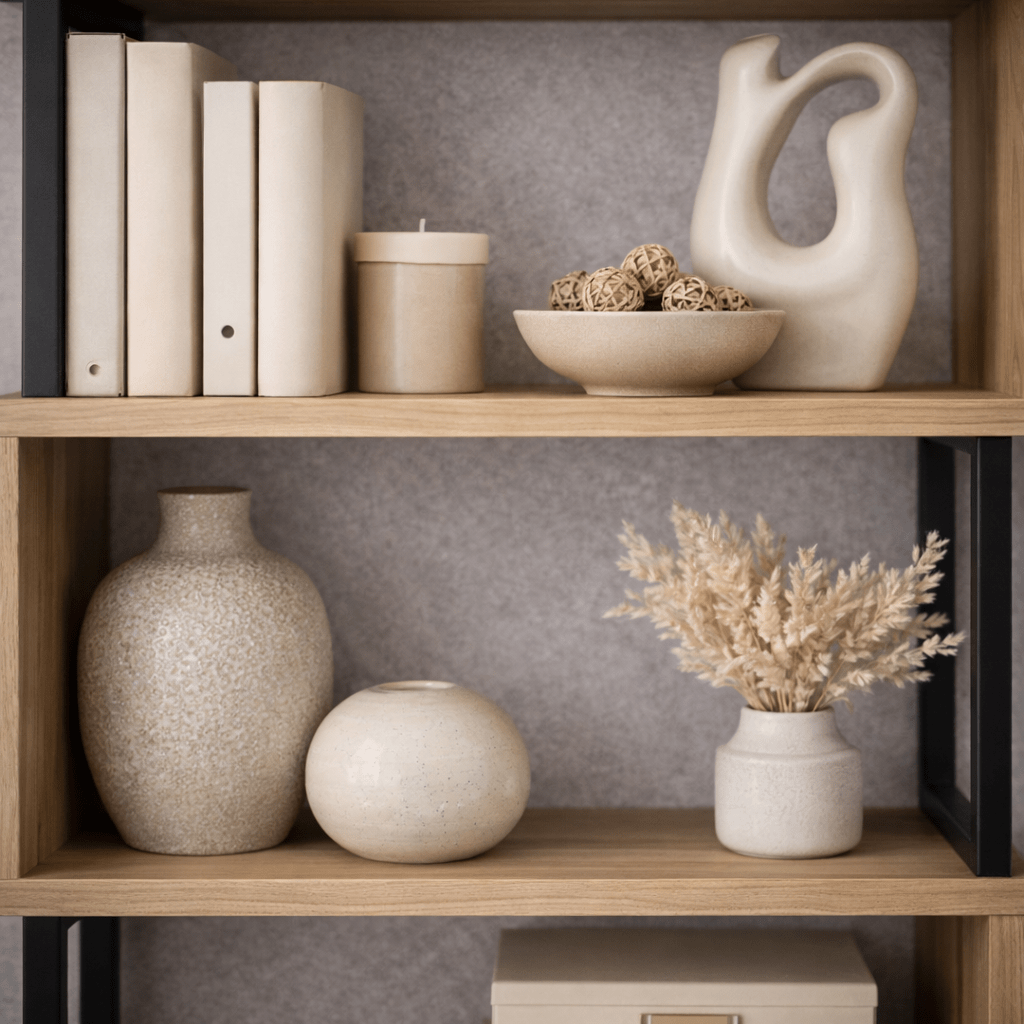 Bibliothèque Ceylan Walnut Melamine 80x128x22 cm