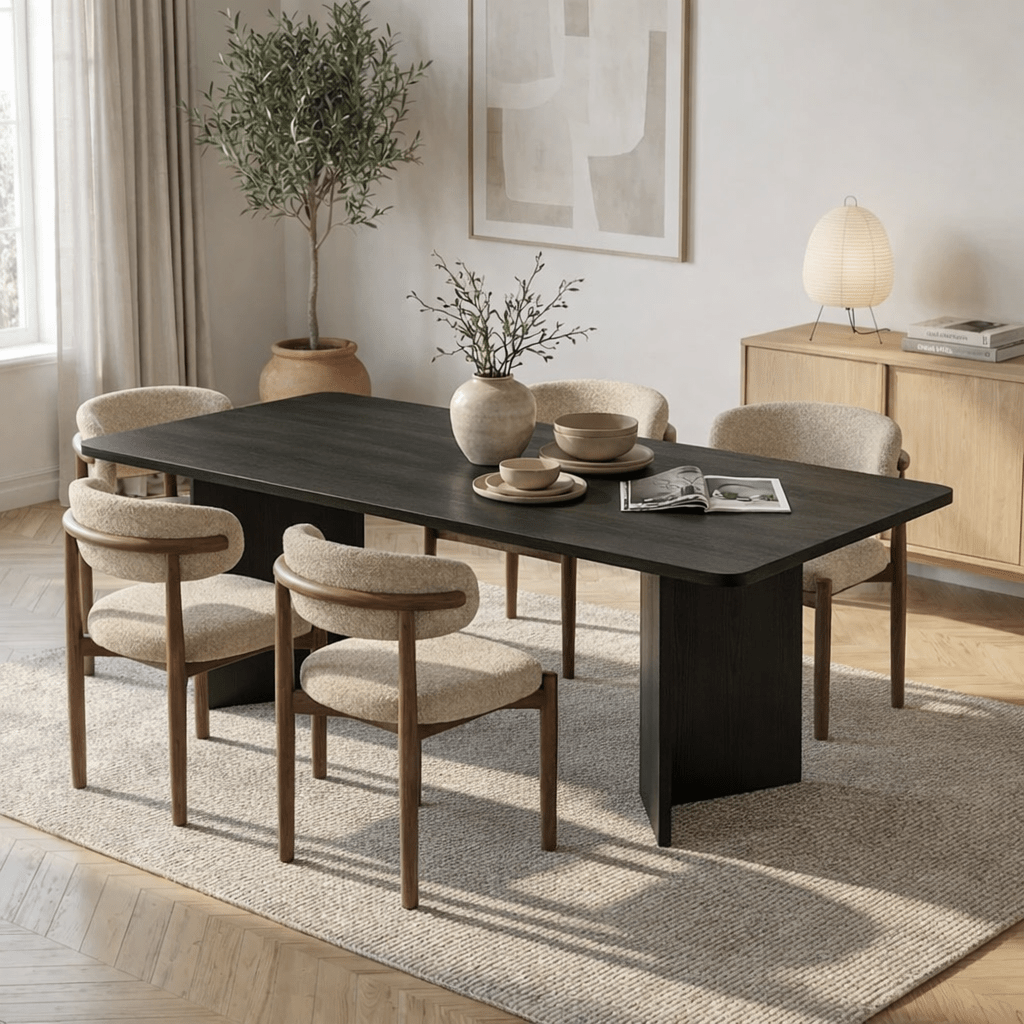 Sablin Table à manger en bois blanc 180x89,5x75 cm Bois Blanc Mélamine