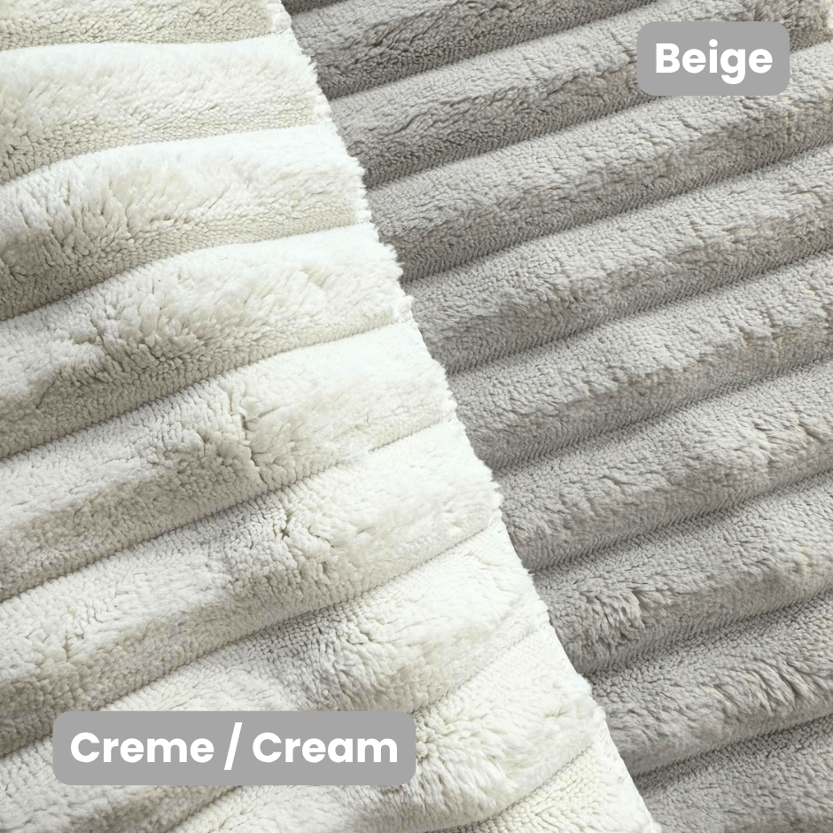 Canapé d'angle crème en tissu côtelé super doux Gavi - droit