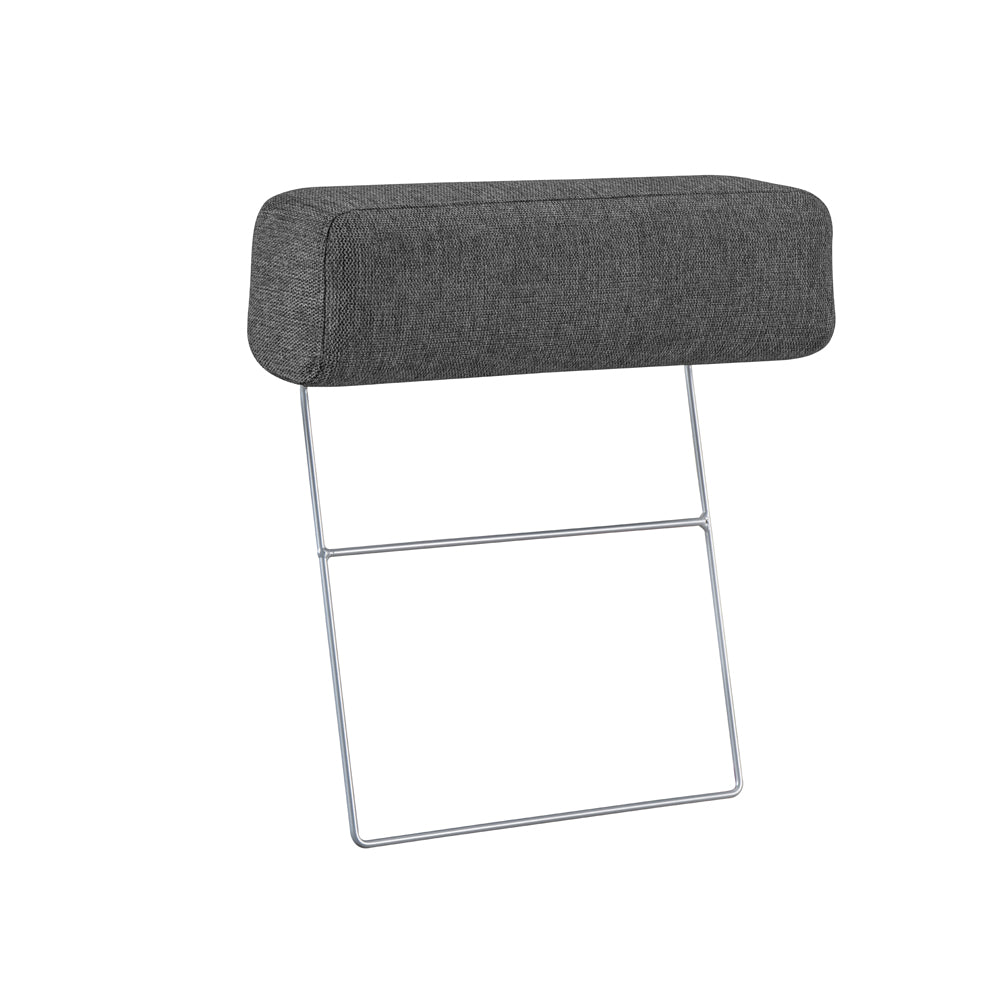 Canapé d'angle moderne 3 places à droite en tissu anthracite Aniko avec repose-léger 240x197x78 cm