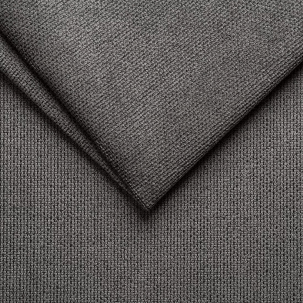 Canapé d'angle avec chaise longue en chenille anthracite Yara - droit