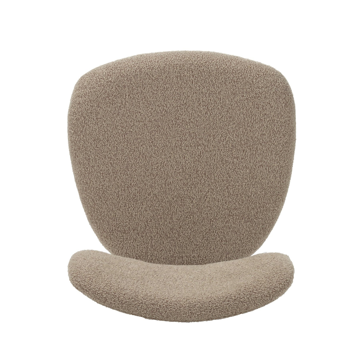 Chaise de salle à manger Japandi Miyo Bouclé Couleur Sable - Cadre Aspect Chêne