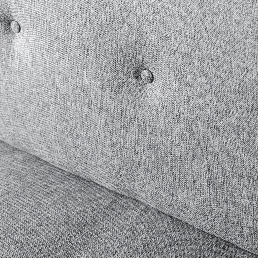 Canapé-lit 3 places Zoly Gris clair Tissu - 180 cm - Sans accoudoirs - Capitonné