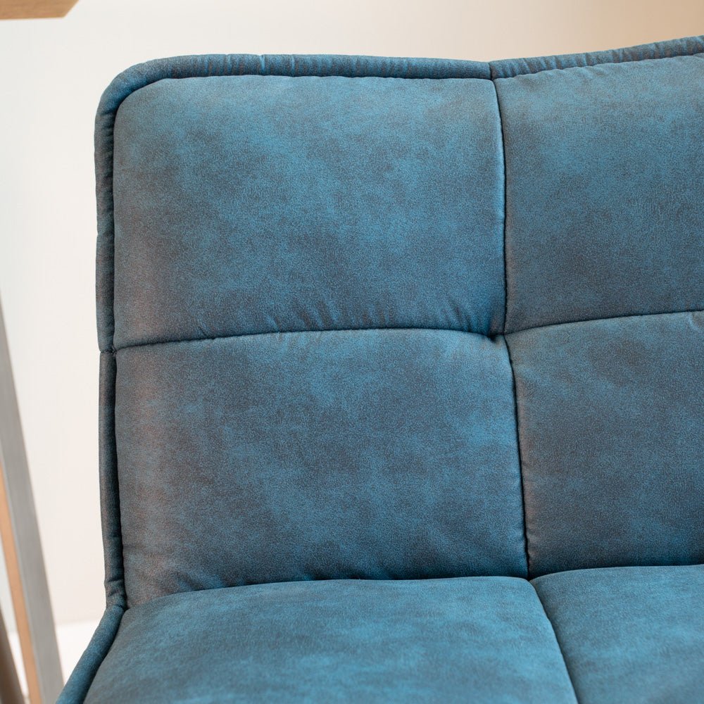 Tabouret de bar industriel hauteur d'assise 65 cm bleu Jelle