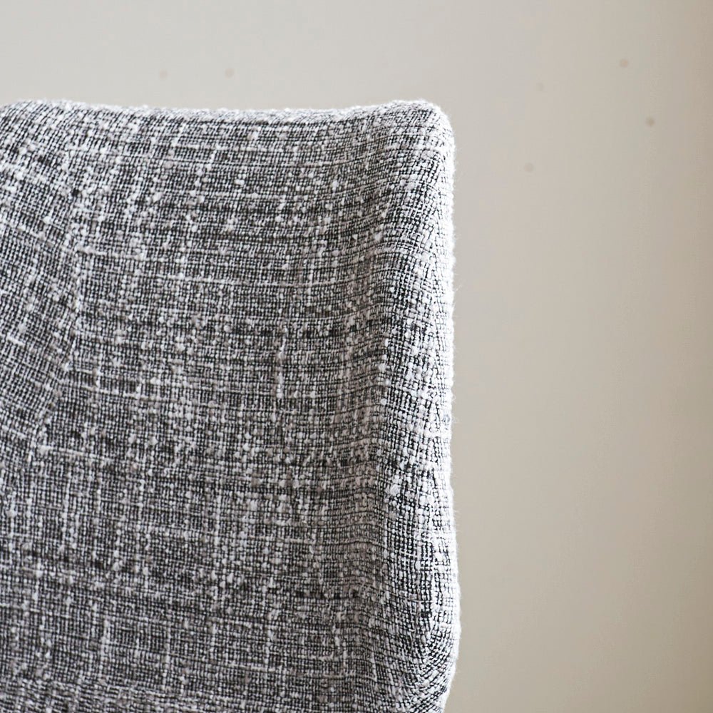 Tabouret de bar Beau 67cm de hauteur d'assise en chenille gris clair