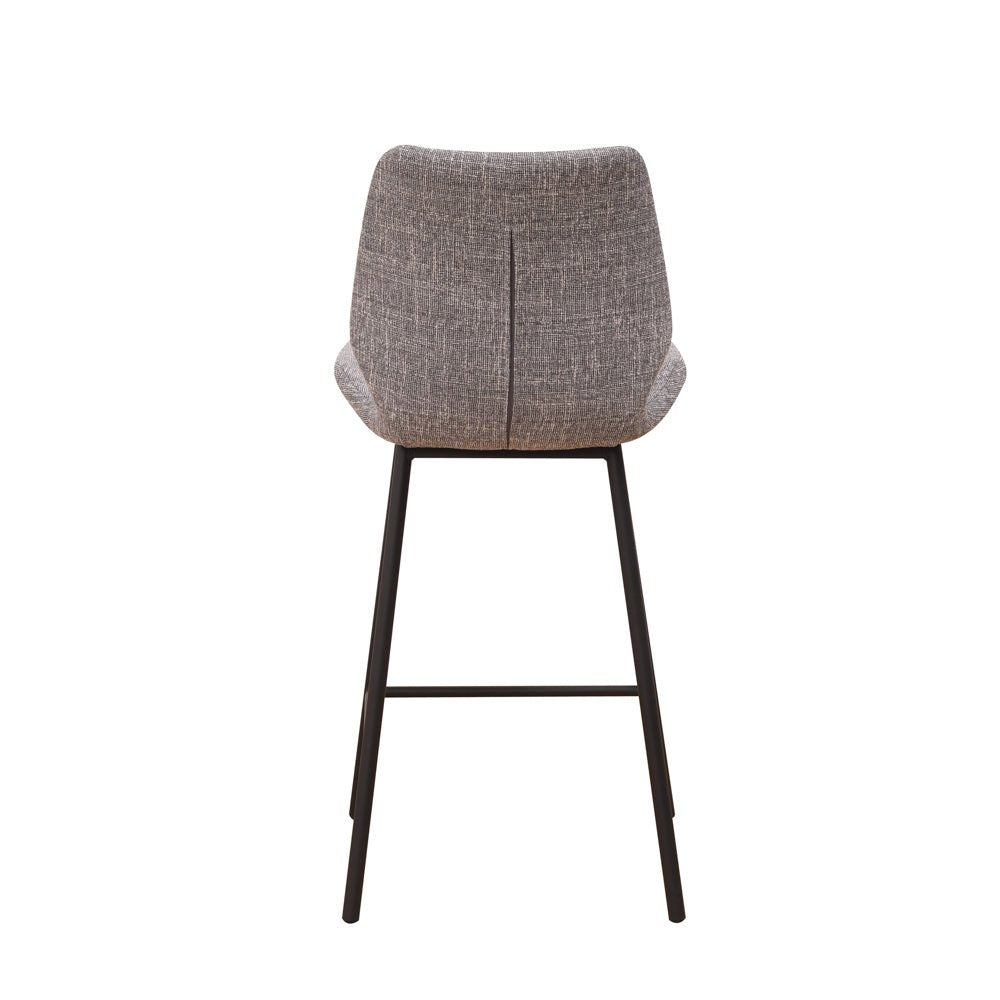 Tabouret de bar Beau 67cm de hauteur d'assise en chenille gris clair