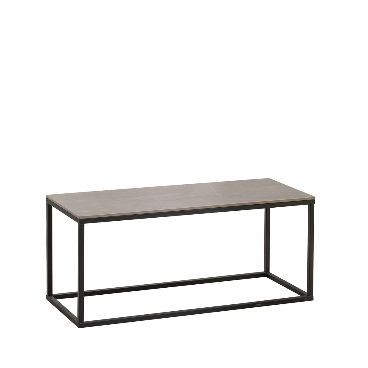 Table basse Fien Grey Marble Look rectangulaire 100x40 cm