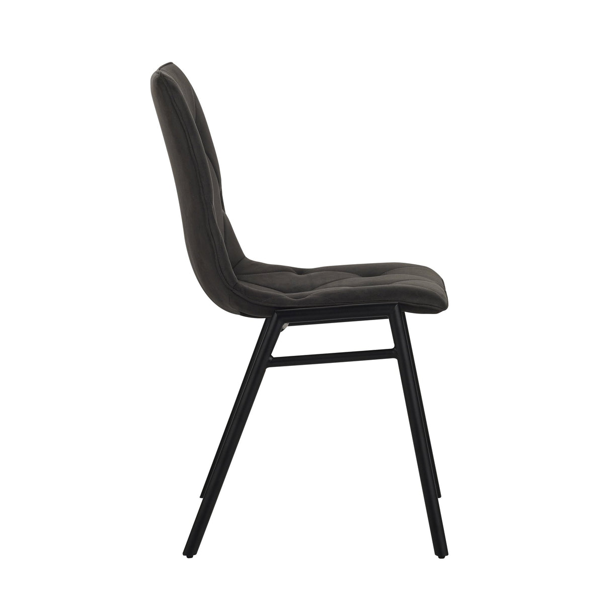 Chaise de salle à manger Noan en microfibre anthracite - Sans accoudoirs