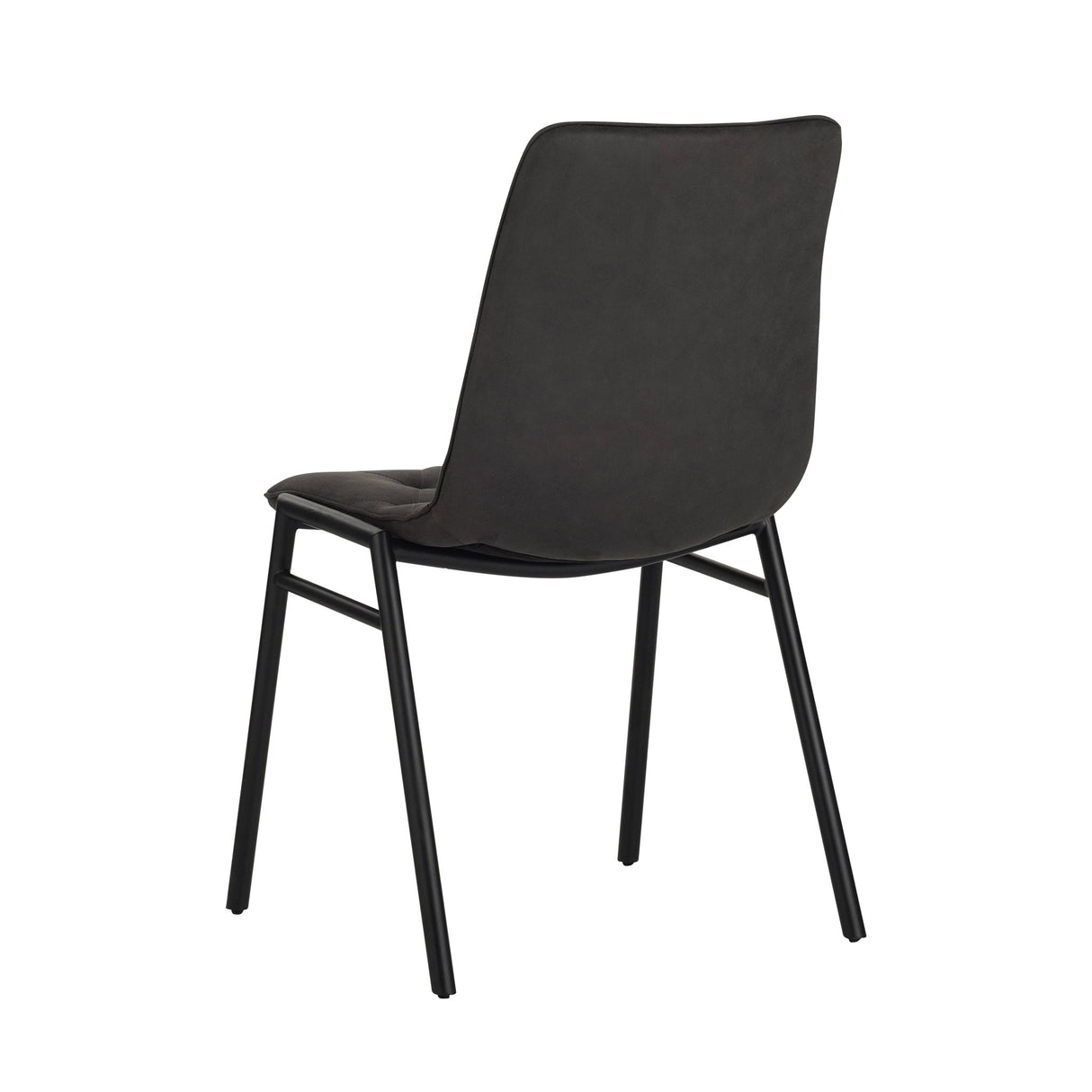 Chaise de salle à manger Noan en microfibre anthracite - Sans accoudoirs