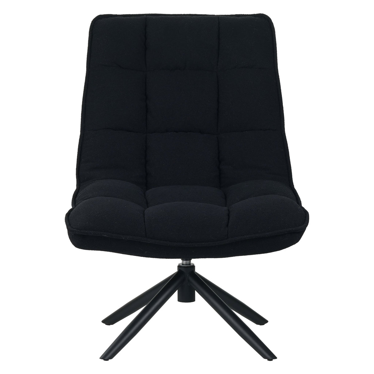 Fauteuil pivotant Yuki Noir Bouclé 360°