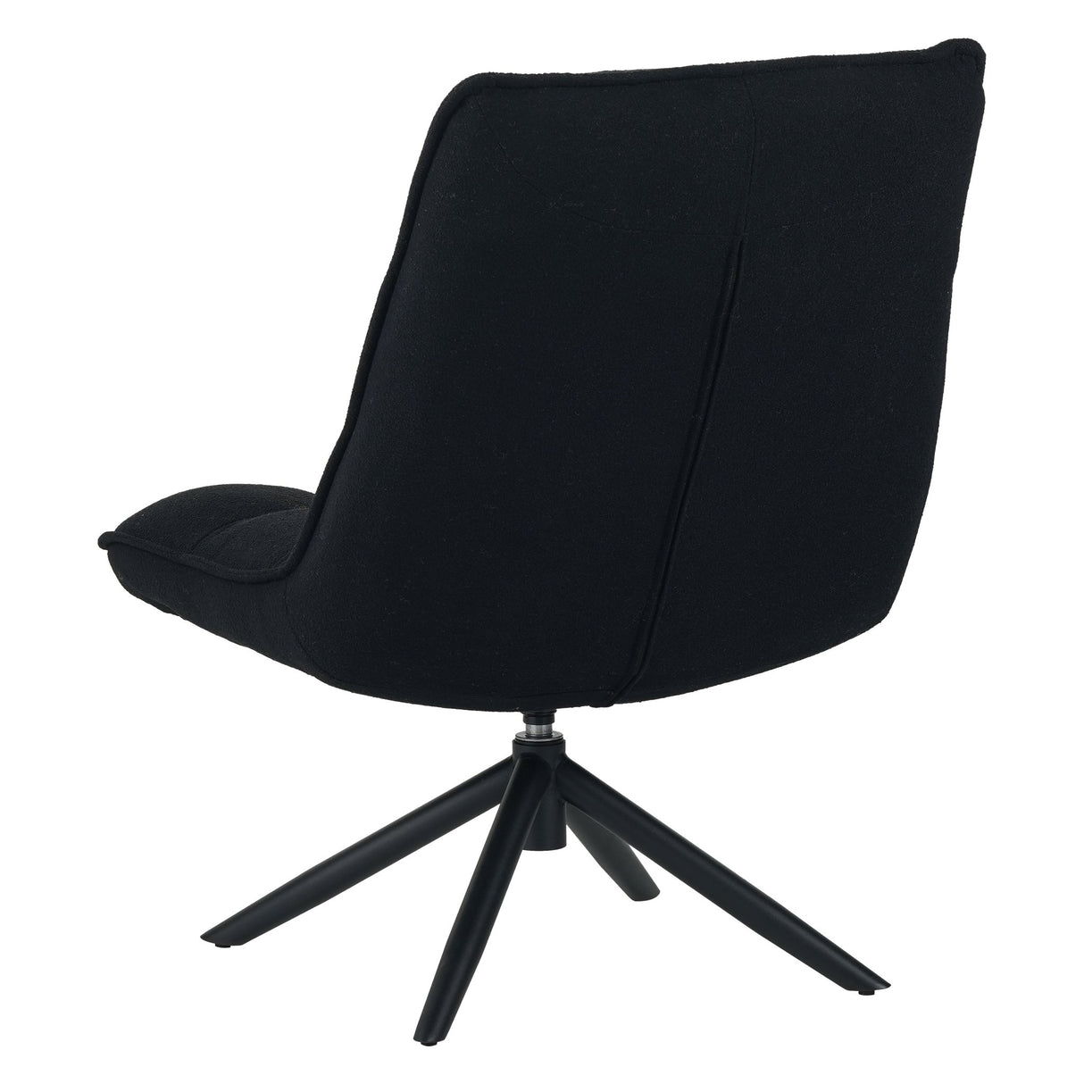 Fauteuil pivotant Yuki Noir Bouclé 360°