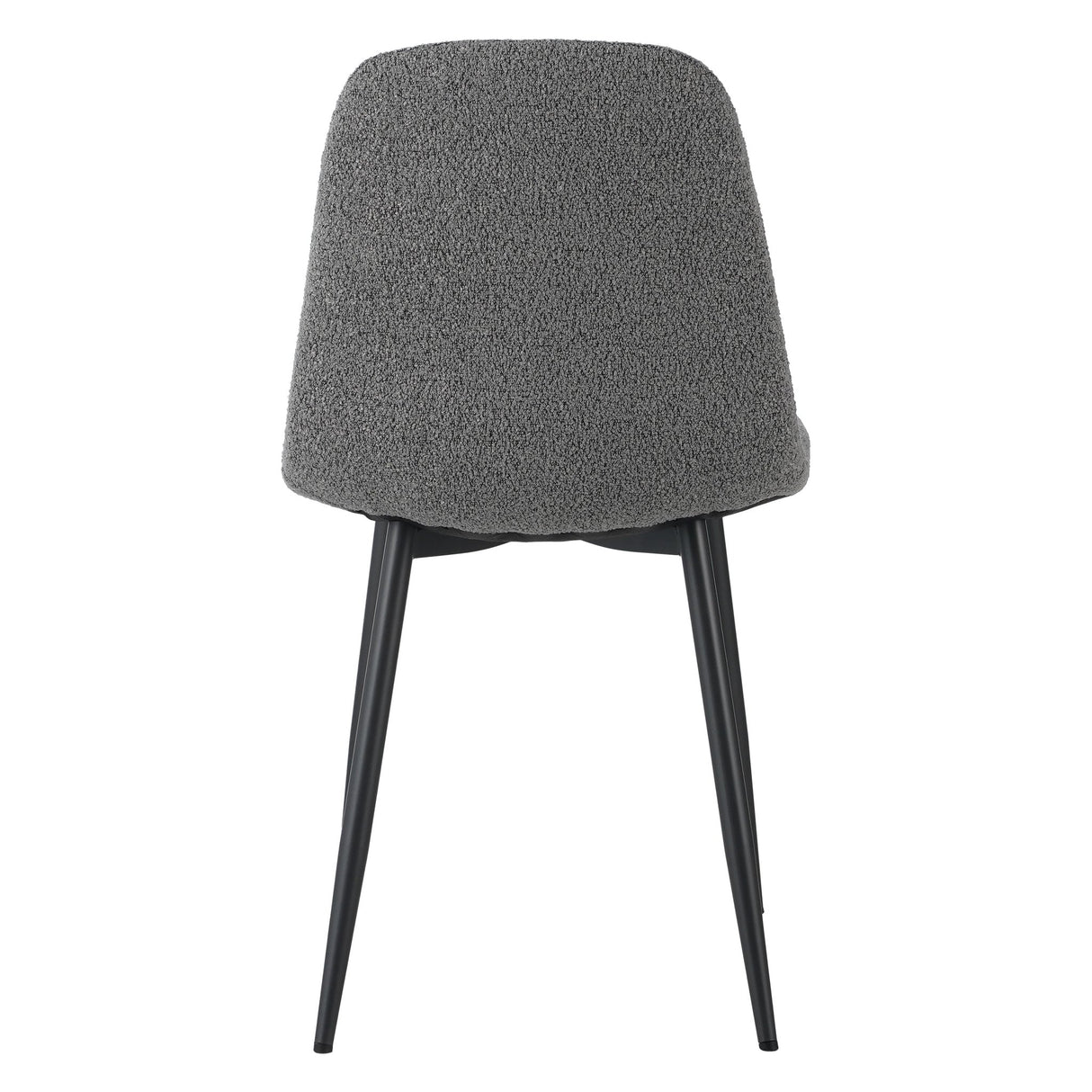 Ensemble de 4 chaises de salle à manger scandinaves en tissu bouclé gris Swift - Sans accoudoirs