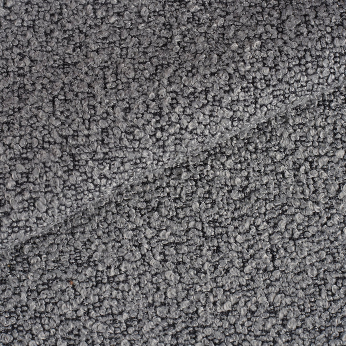 Ensemble de 4 chaises de salle à manger scandinaves en tissu bouclé gris Swift - Sans accoudoirs