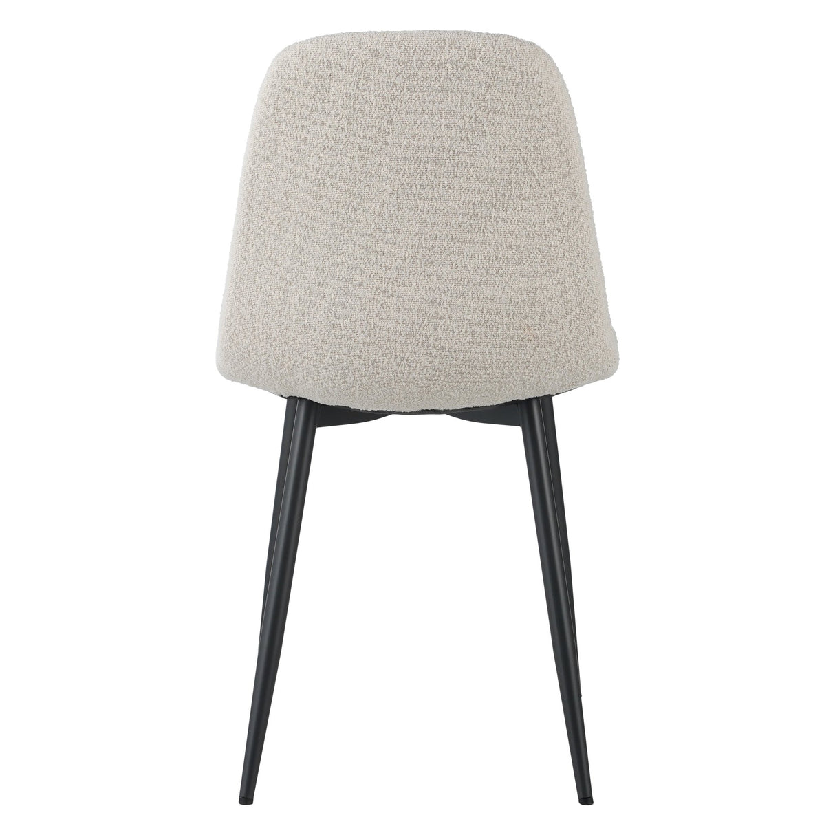 Ensemble de 4 chaises de salle à manger scandinaves en tissu bouclé crème Swift - Sans accoudoirs