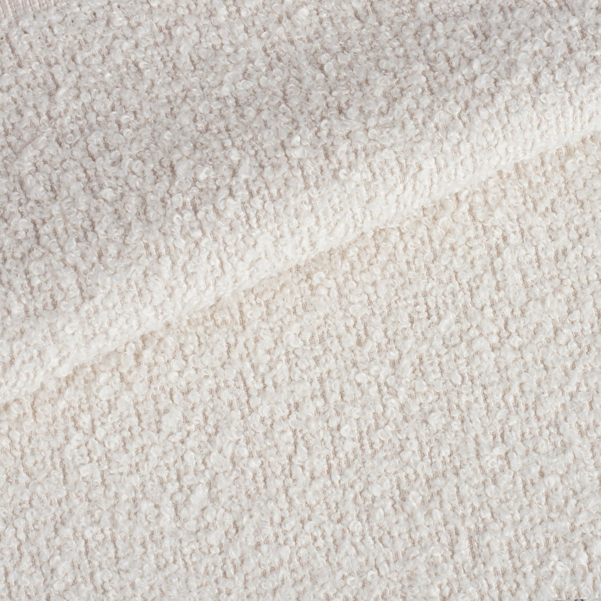 Ensemble de 4 chaises de salle à manger scandinaves en tissu bouclé crème Swift - Sans accoudoirs