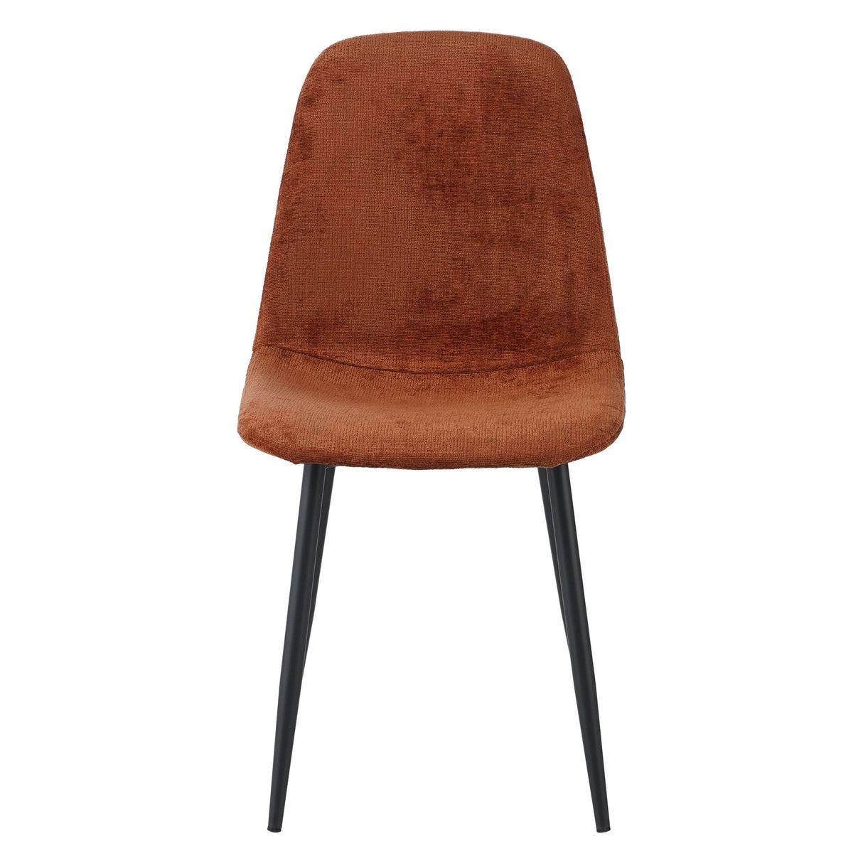 Lot de 4 chaises de salle à manger scandinaves Swift – Tissu chenille terracotta