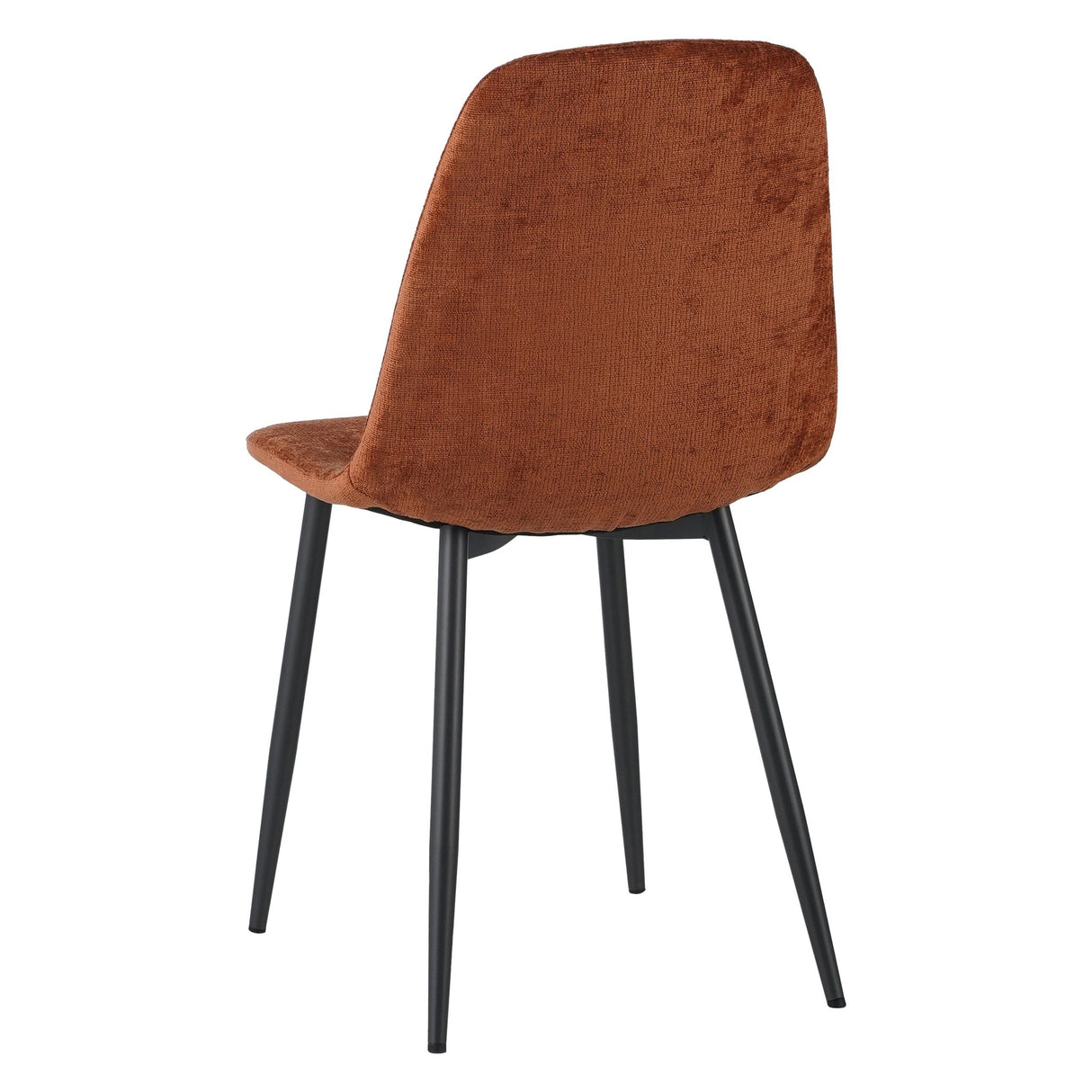 Lot de 4 chaises de salle à manger scandinaves Swift – Tissu chenille terracotta