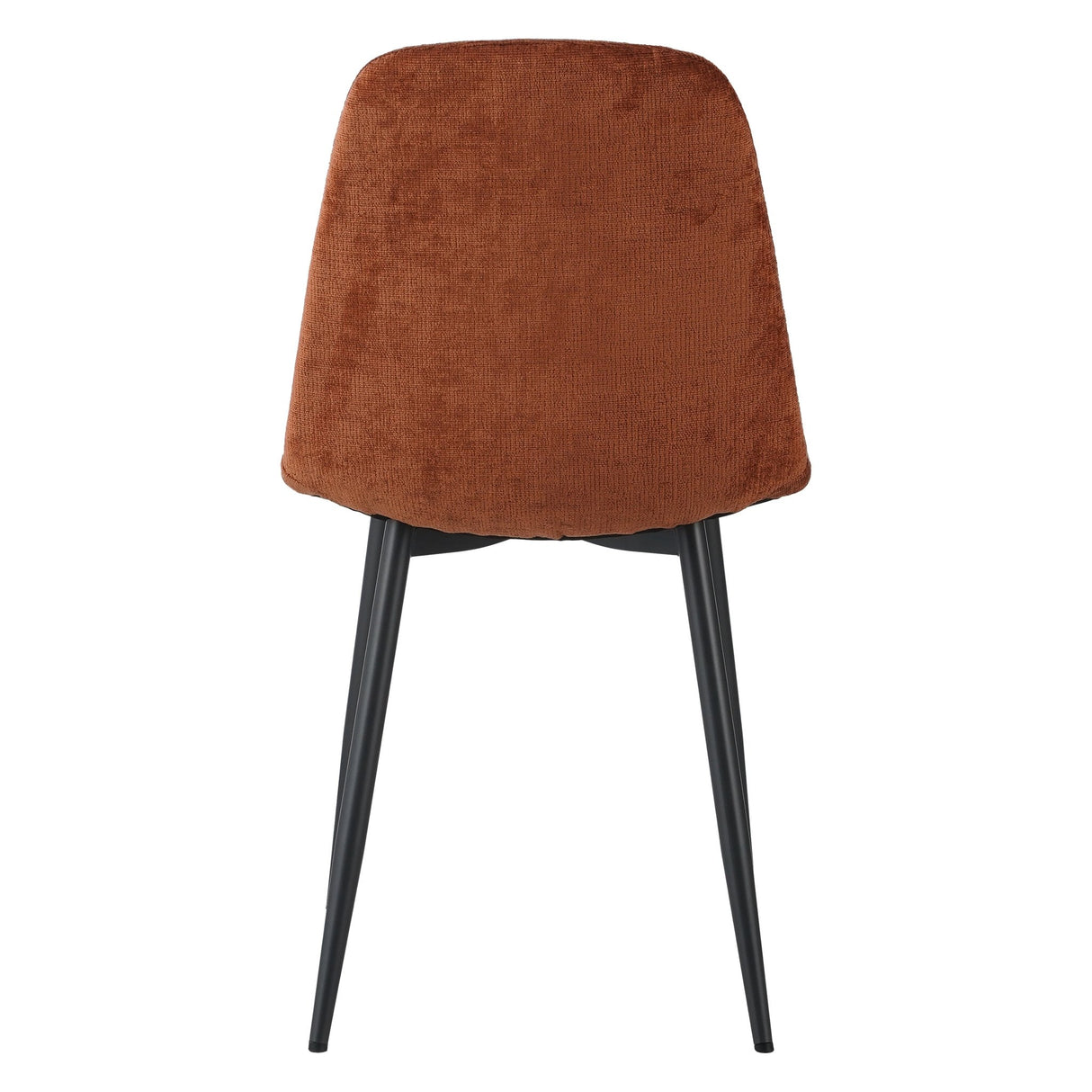 Lot de 4 chaises de salle à manger scandinaves Swift – Tissu chenille terracotta