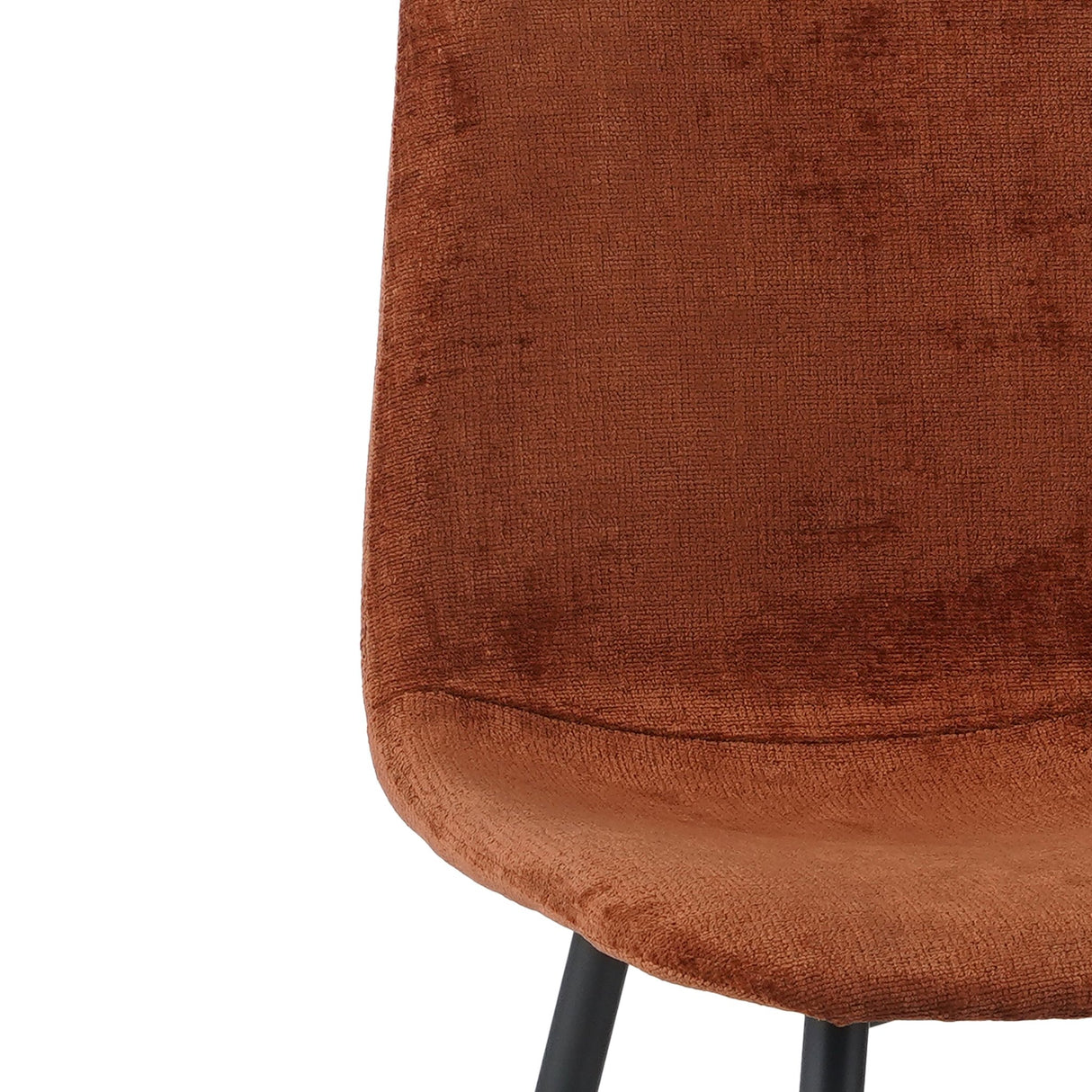 Lot de 4 chaises de salle à manger scandinaves Swift – Tissu chenille terracotta