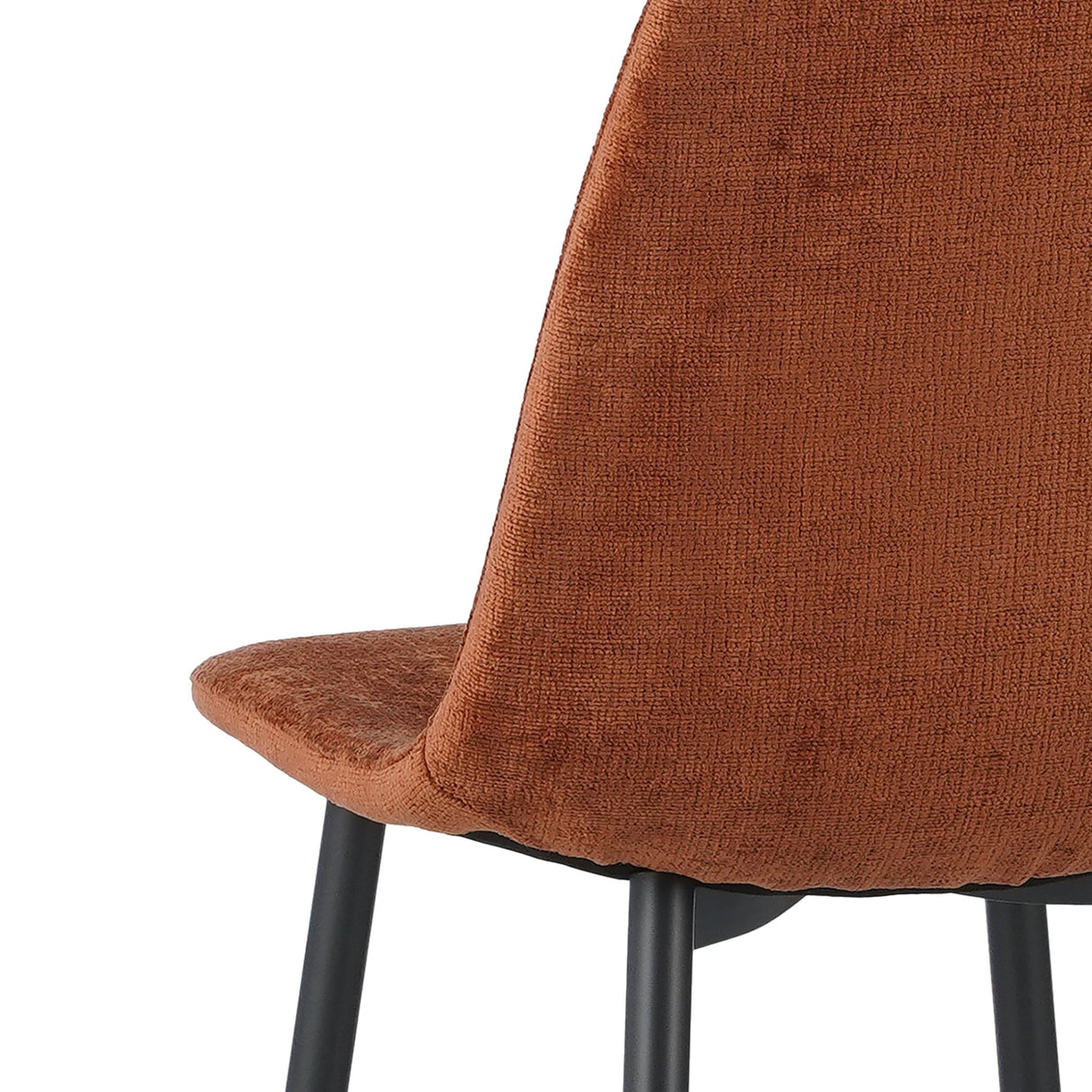 Lot de 4 chaises de salle à manger scandinaves Swift – Tissu chenille terracotta