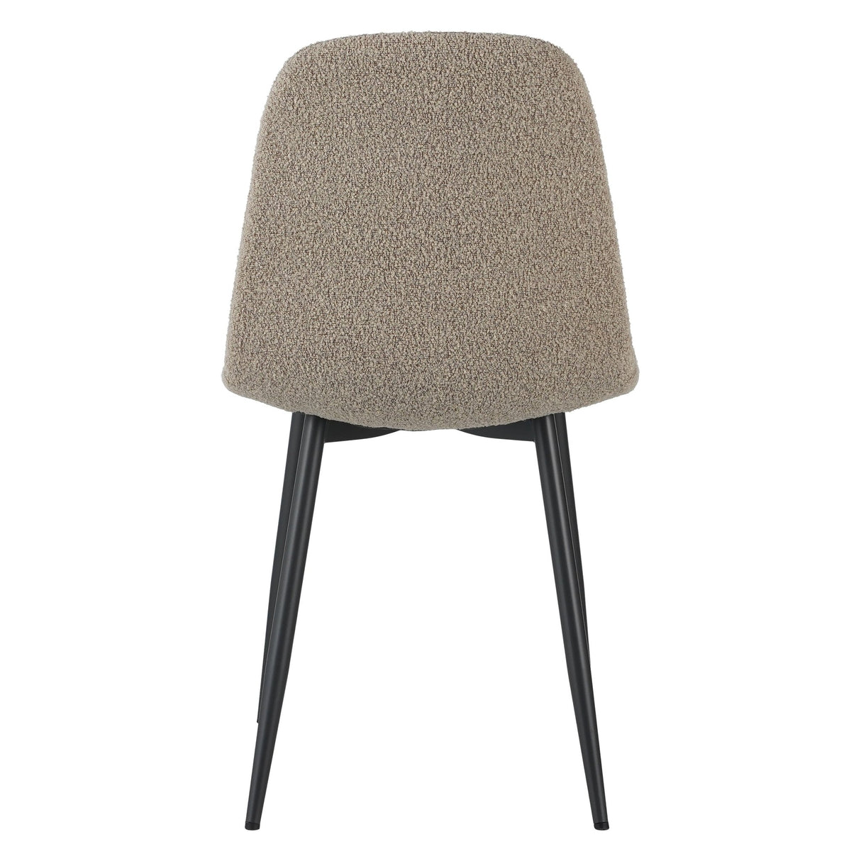 Ensemble de 4 chaises de salle à manger scandinaves en tissu bouclé Latte Swift - Sans accoudoirs
