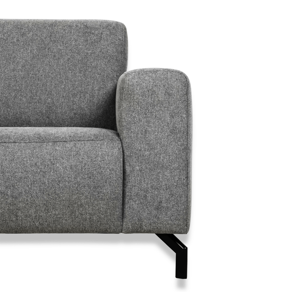 Fabric de canapé d'angle industriel gris Vérone à gauche