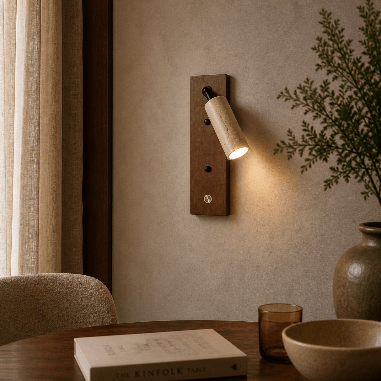 Petit - Bouchon en travertin noyer beige noyer