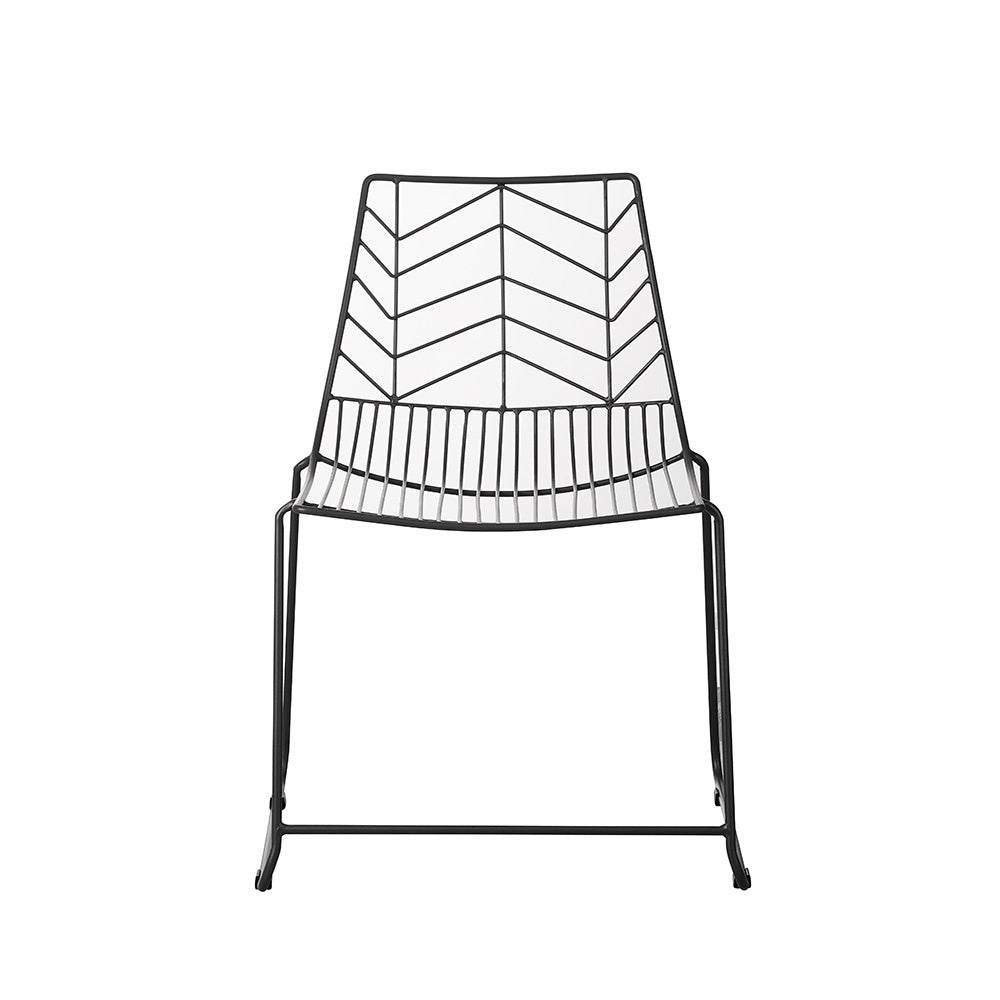 Chaise de jardin Millie Dimehouse Noir LxlxH 87x62x61 Métal Blanc photo vue de face